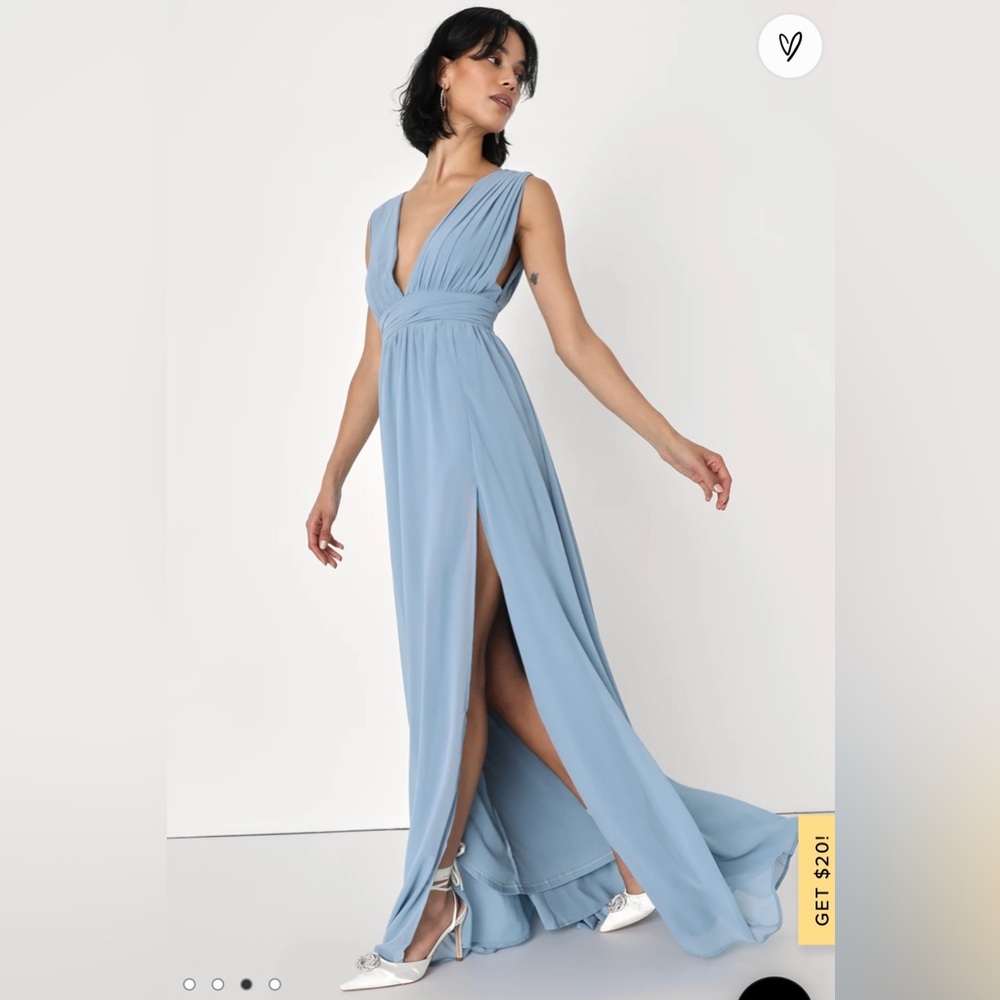 Heavenly Hues Light Blue Maxi Dress - Picture 1 of 5
